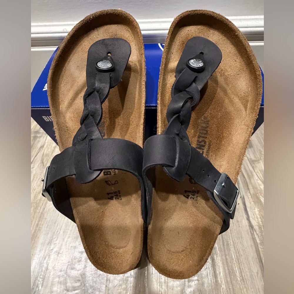 Birkenstock Gizeh Braided Black Women's Sandals - Picture 12 of 14